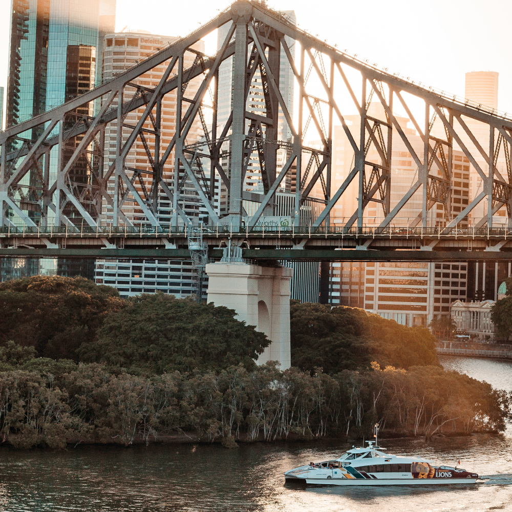 Brisbane bridge and ferry