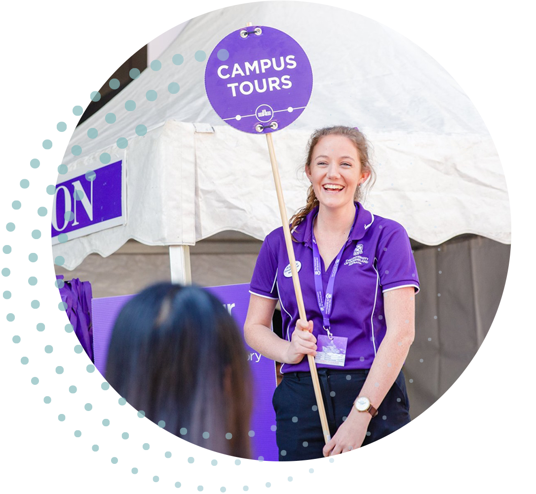 UQ campus tour leader