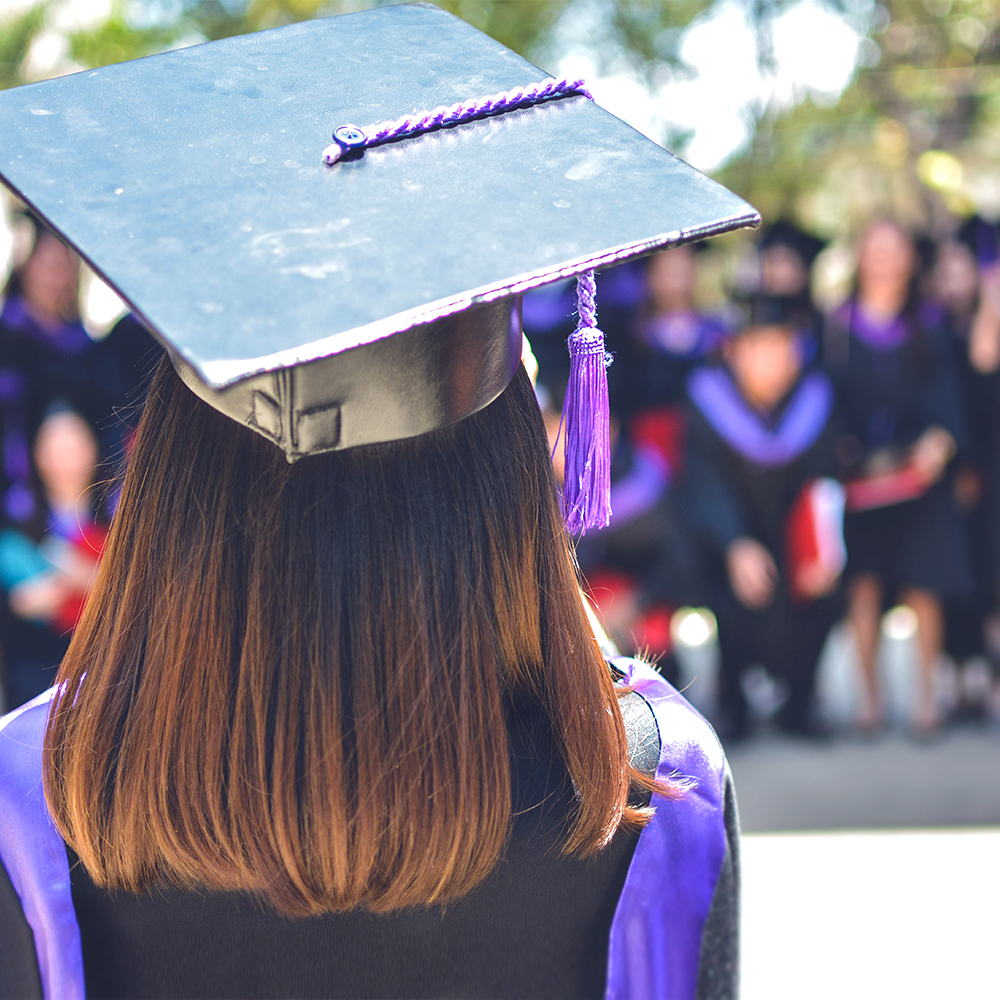 female student graduating from university